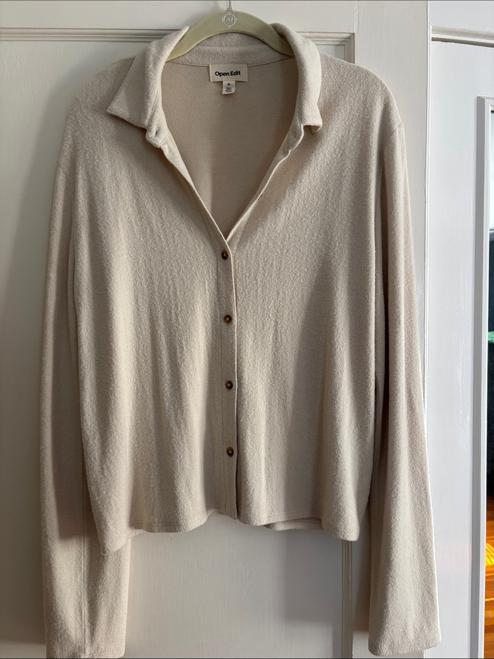 Open Edit Cream Button Down, Medium